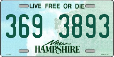 NH license plate 3693893