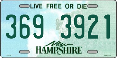 NH license plate 3693921