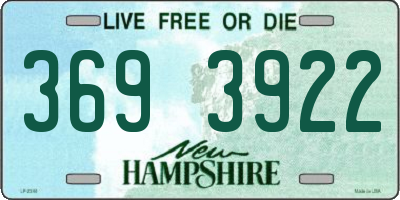 NH license plate 3693922
