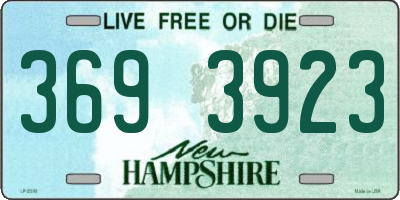 NH license plate 3693923