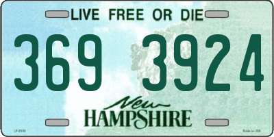 NH license plate 3693924