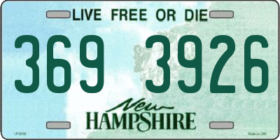 NH license plate 3693926