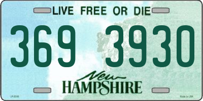 NH license plate 3693930