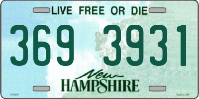 NH license plate 3693931