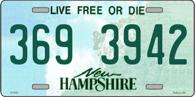 NH license plate 3693942