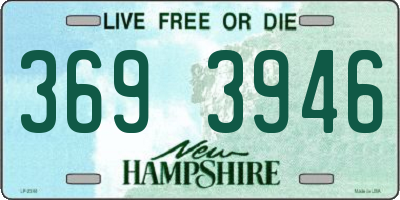 NH license plate 3693946