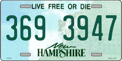 NH license plate 3693947