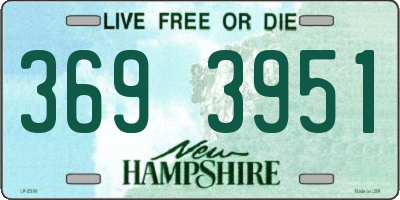 NH license plate 3693951