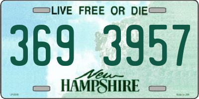 NH license plate 3693957