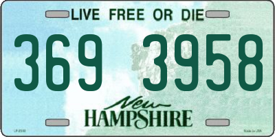 NH license plate 3693958