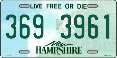 NH license plate 3693961