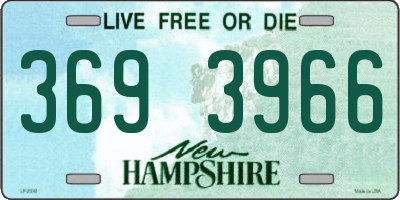 NH license plate 3693966