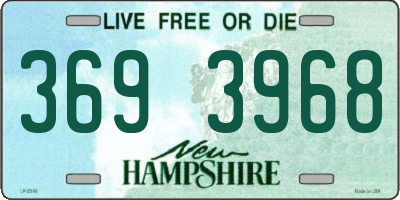 NH license plate 3693968