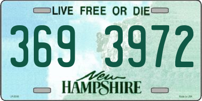 NH license plate 3693972