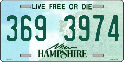 NH license plate 3693974