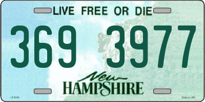 NH license plate 3693977