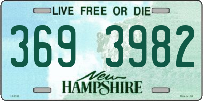 NH license plate 3693982