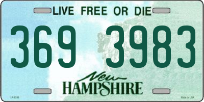 NH license plate 3693983