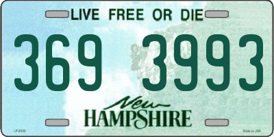 NH license plate 3693993