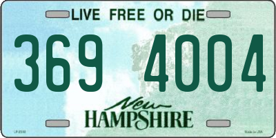 NH license plate 3694004