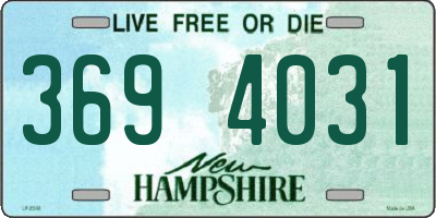 NH license plate 3694031