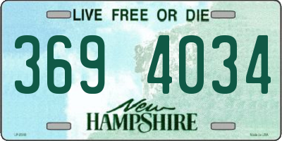 NH license plate 3694034