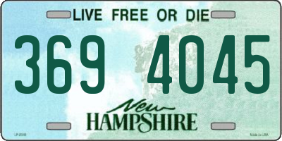 NH license plate 3694045