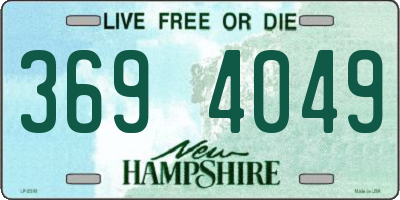 NH license plate 3694049
