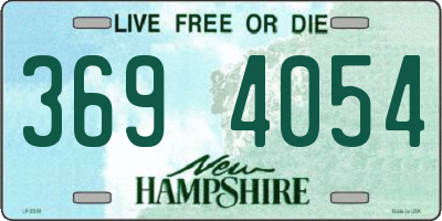 NH license plate 3694054