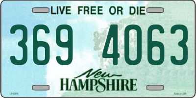 NH license plate 3694063