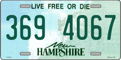 NH license plate 3694067
