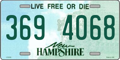 NH license plate 3694068