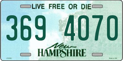 NH license plate 3694070