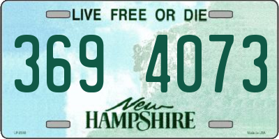 NH license plate 3694073