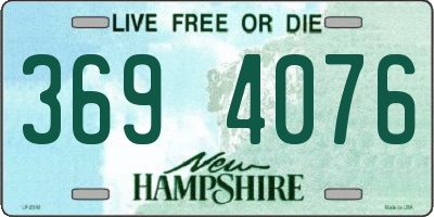NH license plate 3694076