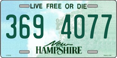 NH license plate 3694077