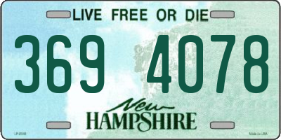 NH license plate 3694078