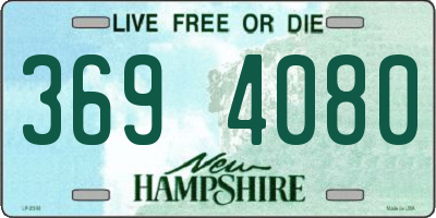 NH license plate 3694080