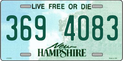 NH license plate 3694083