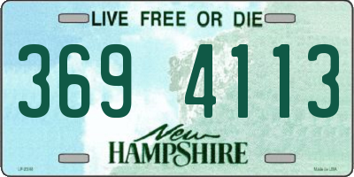 NH license plate 3694113