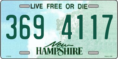 NH license plate 3694117