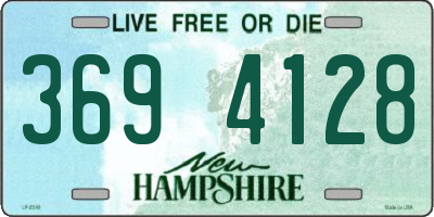 NH license plate 3694128