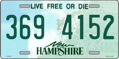 NH license plate 3694152
