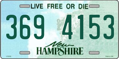 NH license plate 3694153