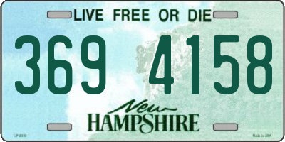 NH license plate 3694158