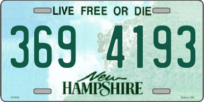 NH license plate 3694193