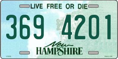 NH license plate 3694201