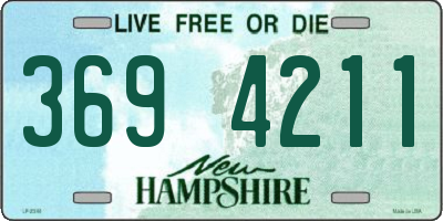 NH license plate 3694211
