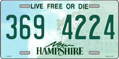 NH license plate 3694224