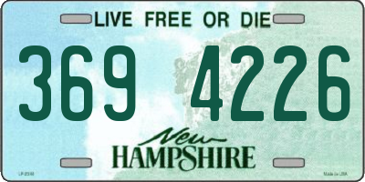 NH license plate 3694226
